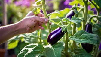 aubergine pflanze jung tipps fuer den erfolgreichen anbau und die pflege der kleinen eierpflanzen