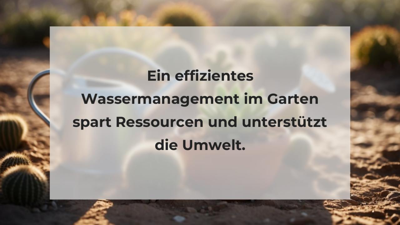 Ein effizientes Wassermanagement im Garten spart Ressourcen und unterstützt die Umwelt.