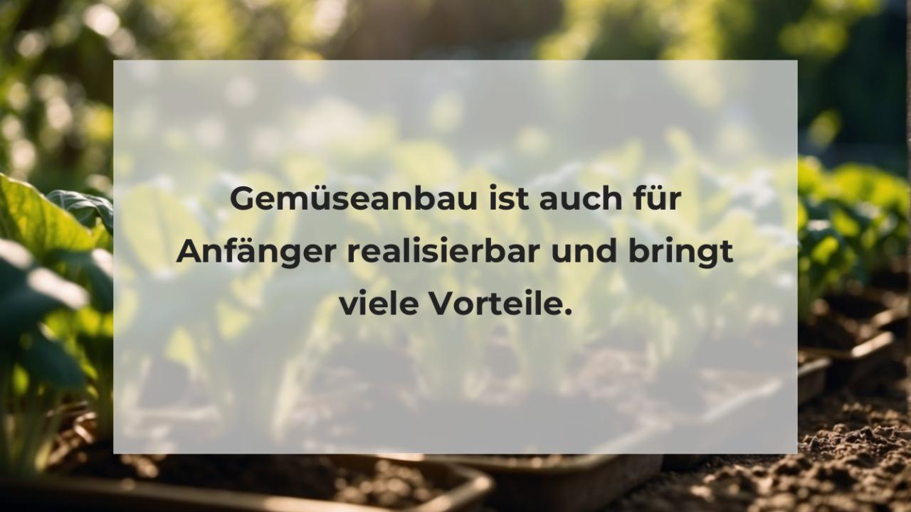 Gemüseanbau ist auch für Anfänger realisierbar und bringt viele Vorteile.