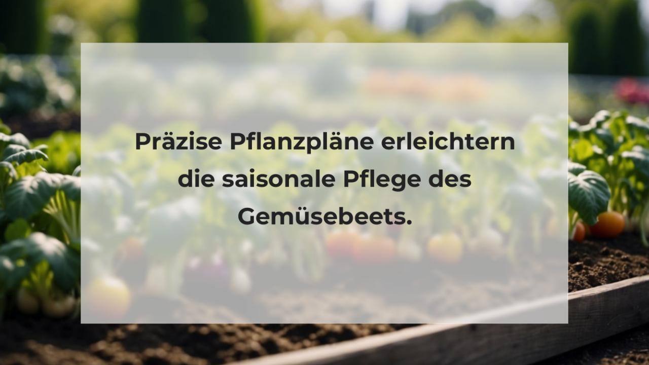 Präzise Pflanzpläne erleichtern die saisonale Pflege des Gemüsebeets.